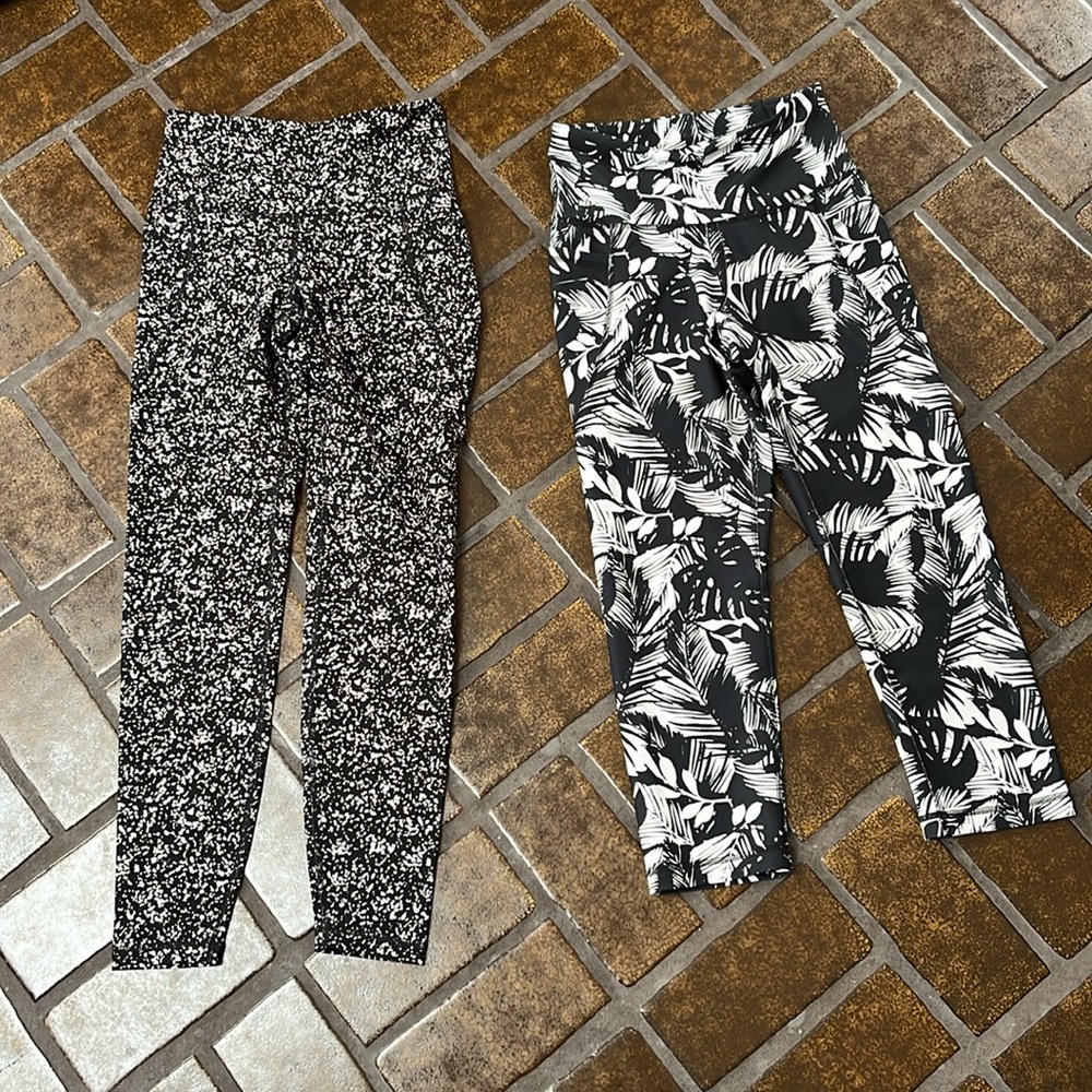 Lot of 2 Old Navy Active Side Pocket Powersoft Leggings